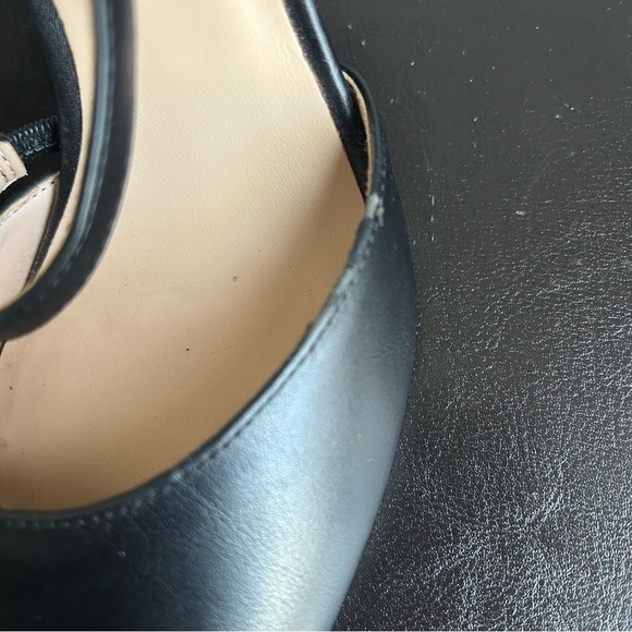 Aldo Black Point Toe Heeled Pumps with Strap Details and Gold Hardware - Picture 12 of 14